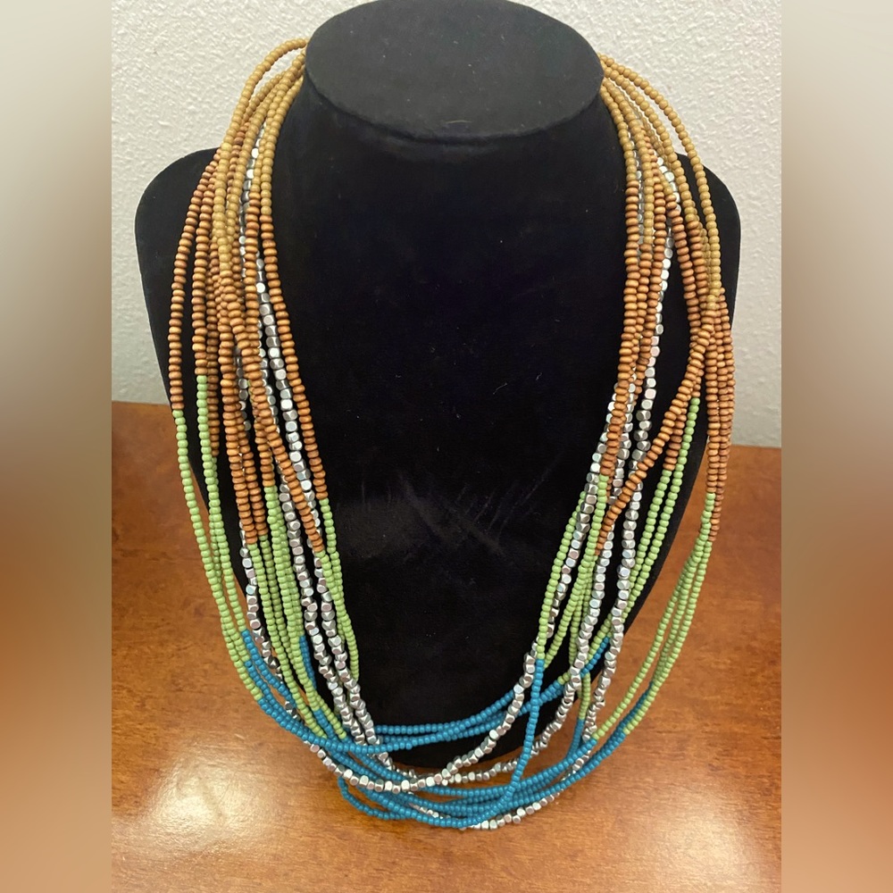 Multi-strand Beaded Necklace - Lia Sophia